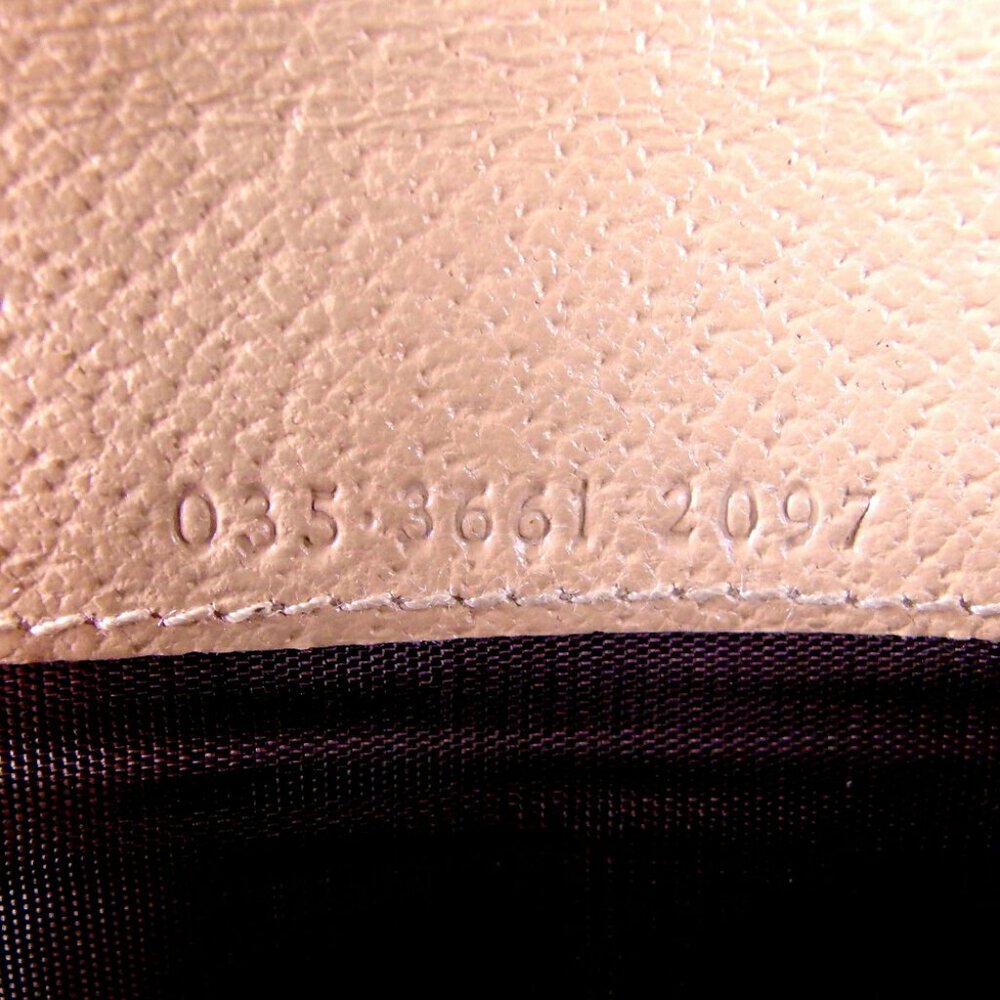 GUCCI long wallet G mark beige leather Authentic USED H704 - Picture 3 of 8